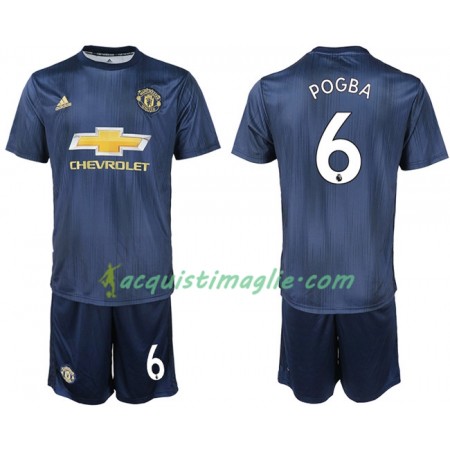 Divisa di Calcio Manchester United ROGBA 6 Bambino Terza 2018/2019